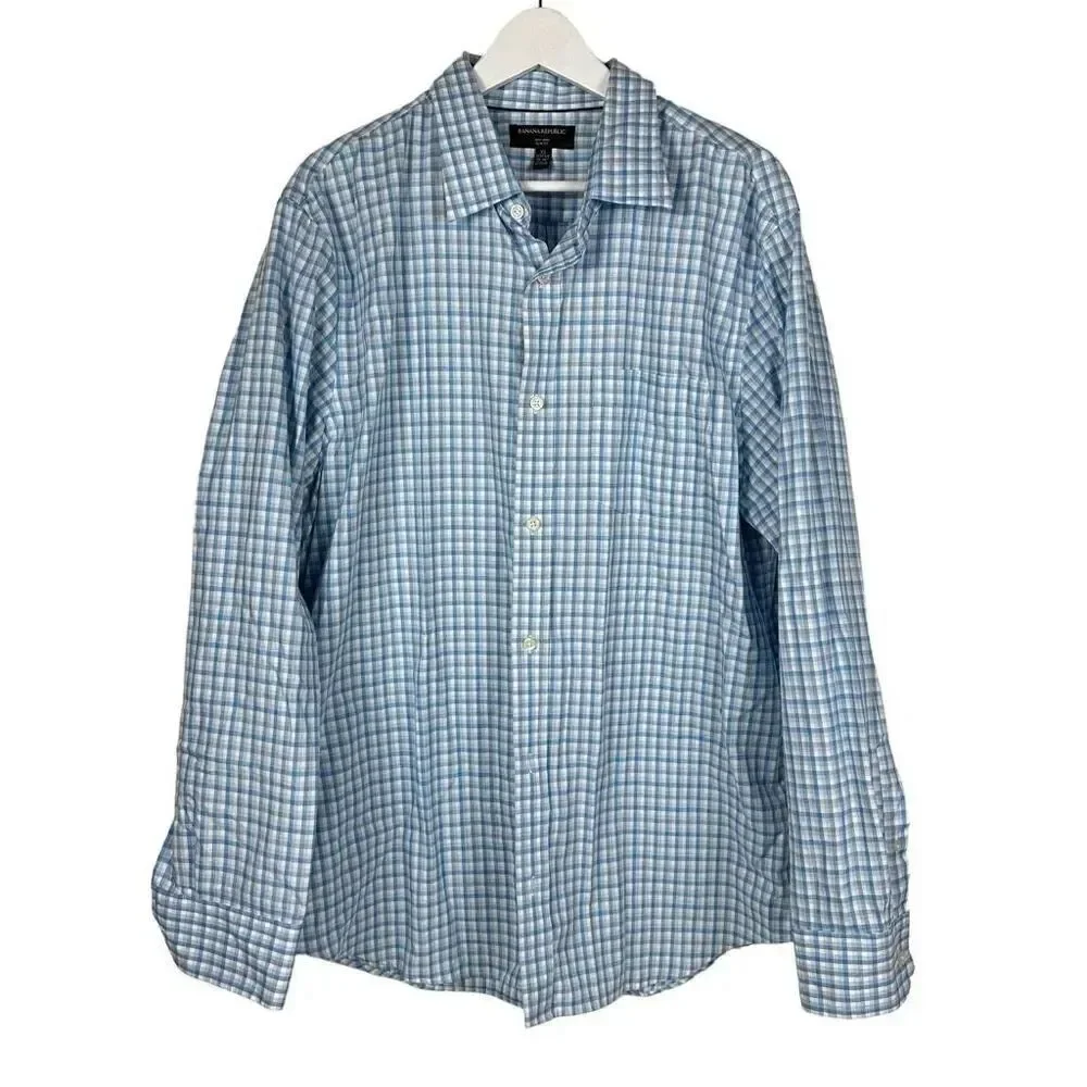 Banana Republic XL Non Iron Slim Fit Mens Shirt